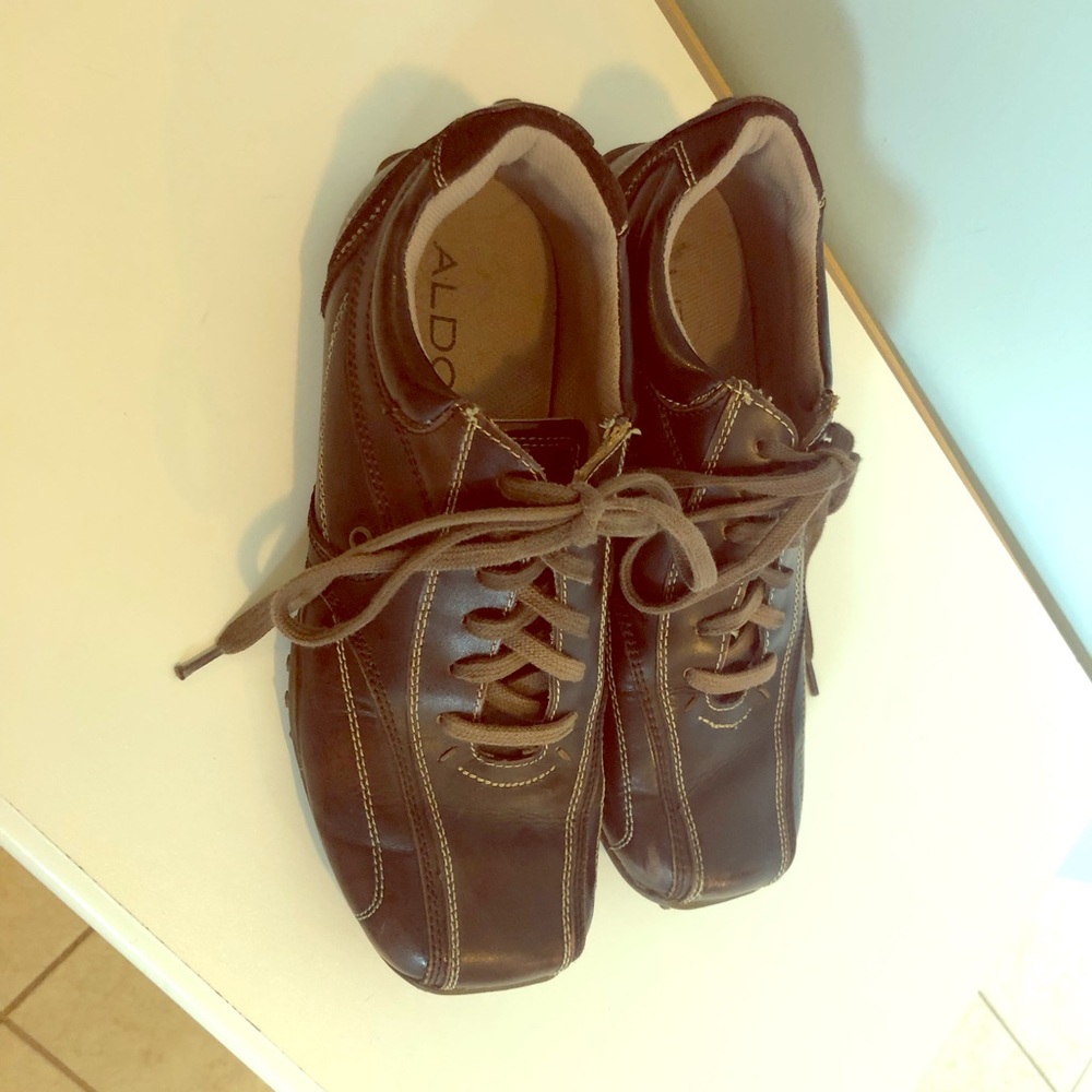 Aldo 9 Men’s brown leather sneaker
